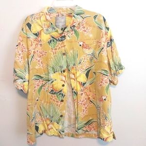 Margaritaville Men's XXL Polo Parrots 🦜 & Flowers 🌼